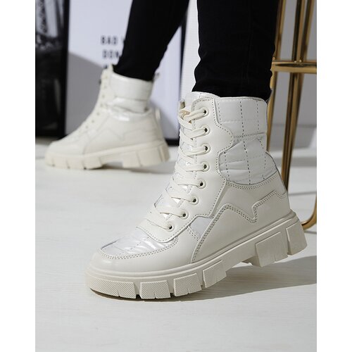 Resti Cream women's non-insulated bagger boots Qertera- Footwear Cene