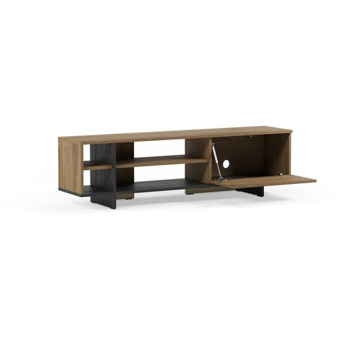 Marckeric Crna/u prirodnoj boji TV komoda u dekoru hrasta 160x44x36 cm Cequoia &amp;ndash; Slike