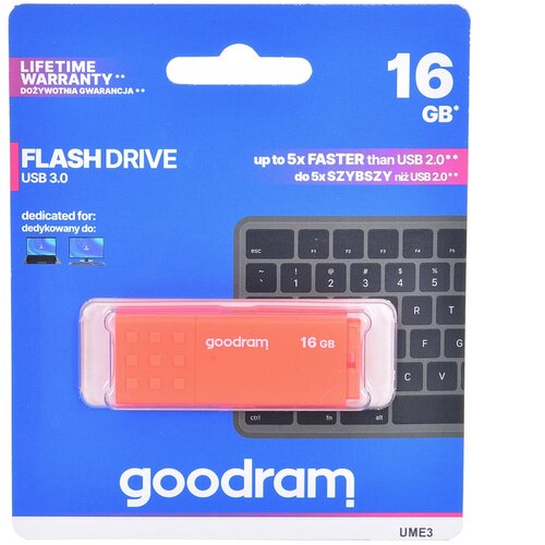 Goodram UME3-0160O0R1 USB flash drive 16 GB USB Type-A 3.2 Gen 1 (3.1 Gen 1) Orange Cijene