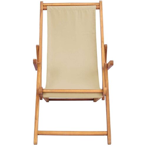  plažna ležalnika Bež Trden tikov les, (5000288910) Cene