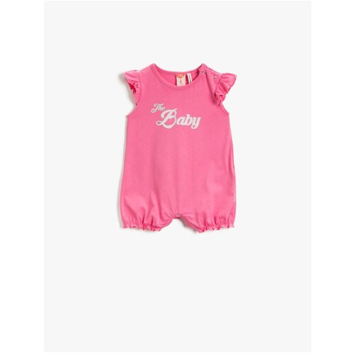 Koton Girl Pink Printed Jumpsuit Cotton Slike