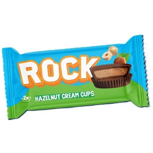 Nepoznato Čokoladica ROCK Hazelnut cream cups 36g Cene