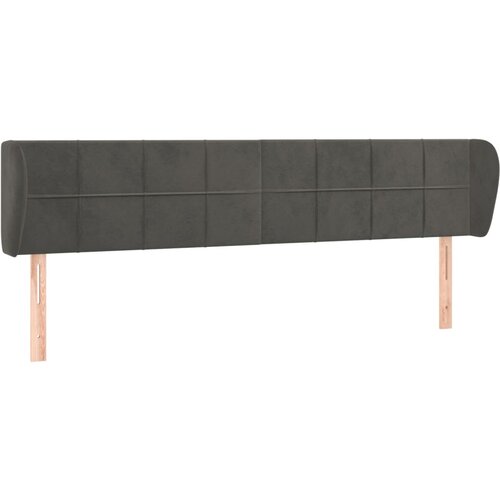 Maison Chic vzglavna omarica - nočna omarica - posteljna omarica z u&amp;scaron;esi temno sivo 183x23x78/88 cm žamet, (21708527) Slike