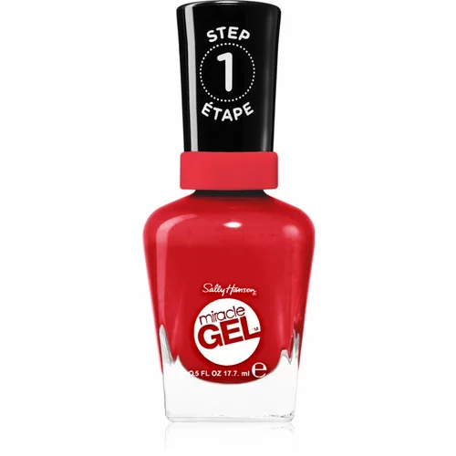 Sally Hansen Miracle Gel™ gel lak za nohte brez uporabe UV/LED lučke odtenek 444 Off With Her Red! 14,7 ml