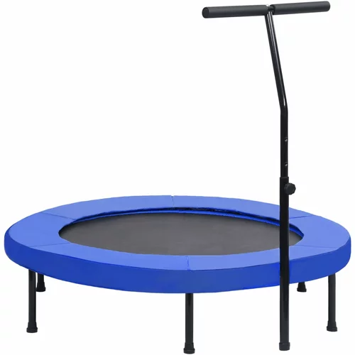 vidaXL Fitnes trampolin z ročajem in varnostno oblogo 122 cm