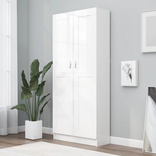 Ormarić za knjige bijeli 82,5 x 30,5 x 185,5 cm od iverice Slike