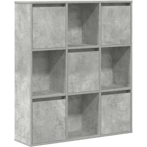 Maison Chic Knjižna omara - Knjižni regal betonsko siva 89x24x101,5 cm inženirski les, (21724562) Slike