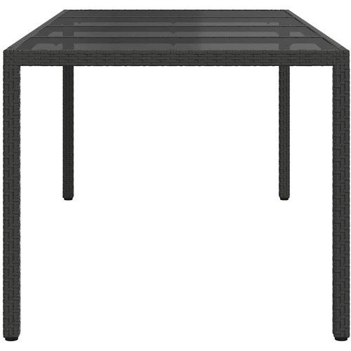  Stol za vrt Crna 190 x 90 x 75 cm poliratan Slike
