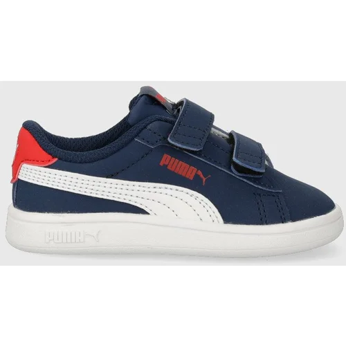 Puma Usnjene superge Smash 3.0 Buck V mornarsko modra barva