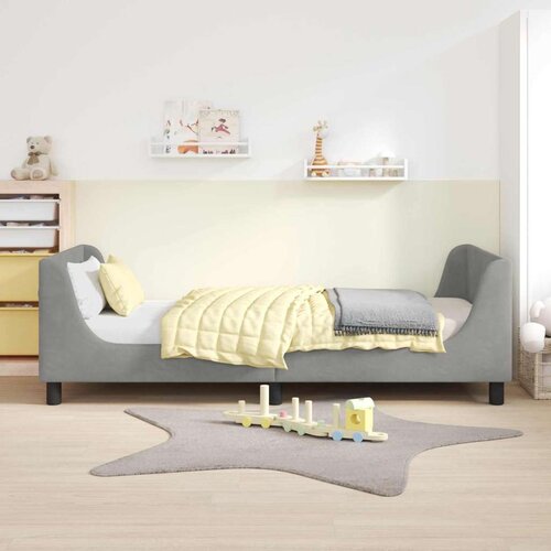  Krevet za djecu s uzglavljem Svijetlo siva 90 x 190 cm Bar&amp;scaron;un Slike
