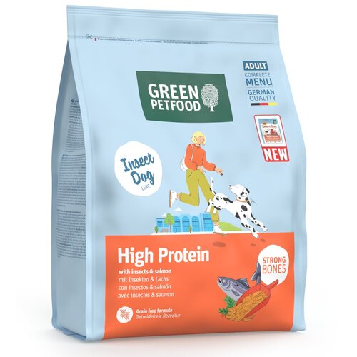 Green Petfood InsectDog High Protein s insektima i lososom - 900 g Slike