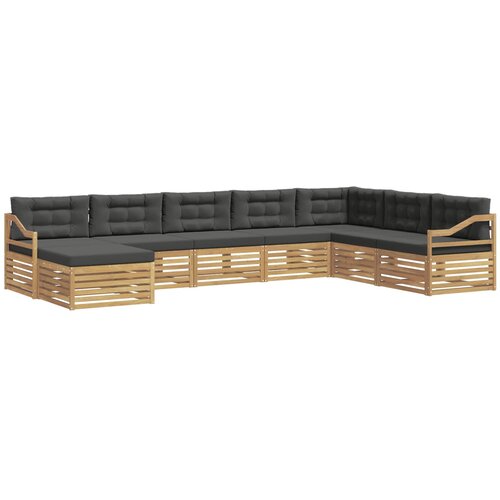 vidaXL Zunanja garnitura za sedenje 8 pcs Bela in antracit Poliester, (5000280182) Cene