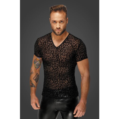 Noir Handmade H071 Leopard Flock V-Neck T-Shirt XXL Cijene