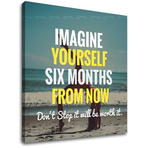 Motivaciona slika na platnu imagine yourself (moderne slike sa) Slike