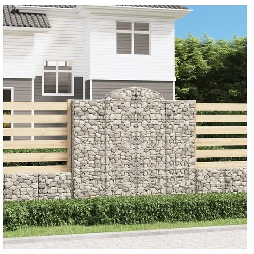 vidaXL obokane gabion košare 14 kosa 200x30x180/200cm pocinkano železo