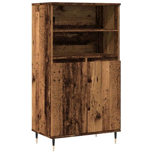 VidaXL Visoka komoda boja staro drvo 60x36x110 cm konstruirano drvo Slike