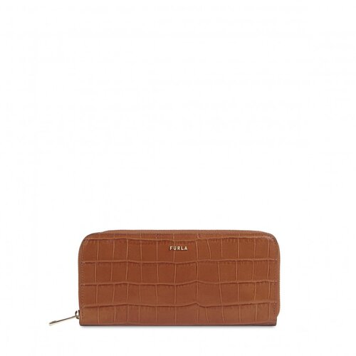 Furla wallet - babylon extra large zip around wallet brown Slike