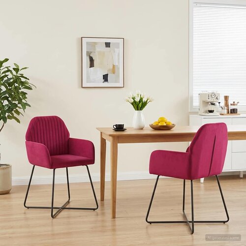  Trpezarijske stolice 2 pcs Bar&amp;scaron;un Vinska crvena 55 x 50 x 84 cm Slike