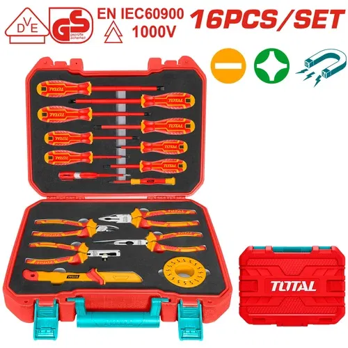 TOTAL TOOLS 16-delni set izoliranih ročnih orodij, serija INDUSTRIAL (THKITH1601), (20931258)