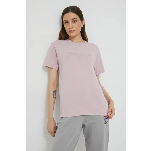 Fila Pamučna majica boja: ružičasta