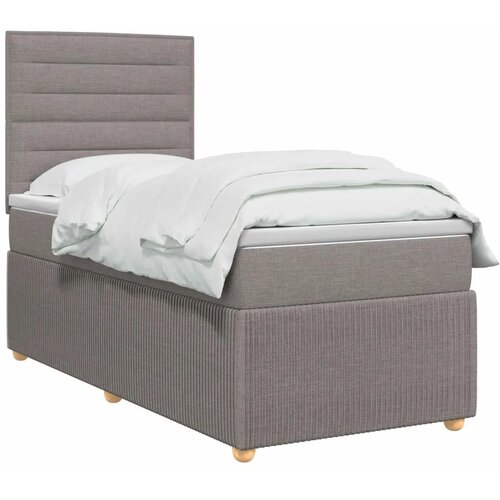  Boxspring krevet s madracem Sivosmeđa 80 x 200 cm Tkanina - Sivosmeđa 80 x 200 cm Dizajn linija Slike
