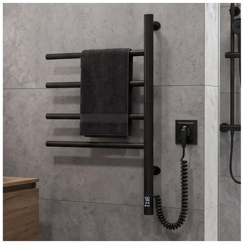  Vertaduro - Električni okretni su&scaron;ač za pe&scaron;kire sa termostatom ARA 60W/230V 65x49 cm IP44 crna Cene