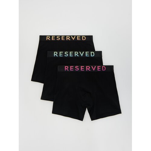 Reserved Komplet od 3 para long bokserica - crno Cijene