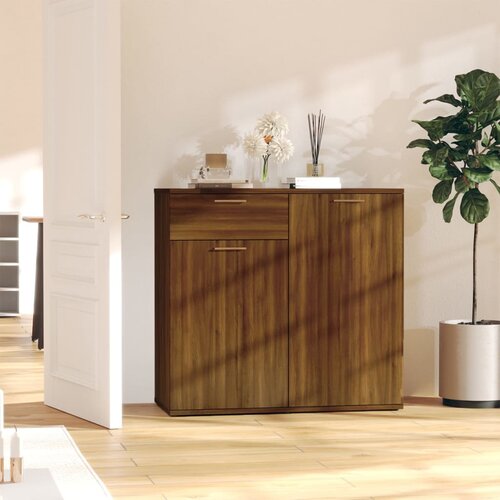 vidaXL komoda rjavi hrast 80x36x75 cm konstruiran les Cene