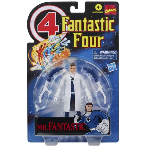 Hasbro Marvel Legends Series Retro Fantastic Four Mr. Fantastic 6-palčna igrača za akcijske figure, vključuje 5 dodatkov, (21041550)