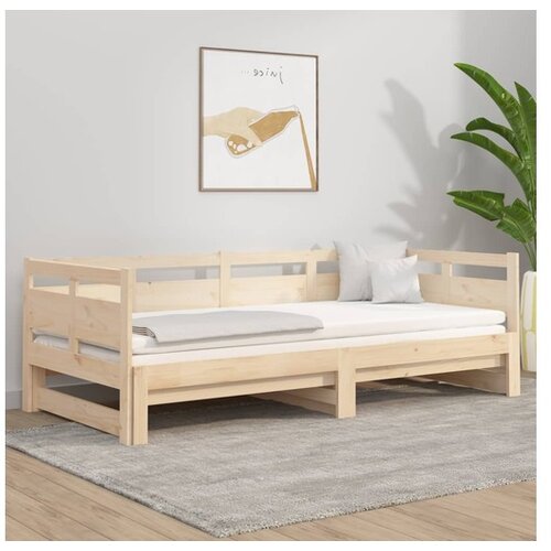  Izvlečna dnevna postelja trdna borovina 2x(80x200) cm Cene