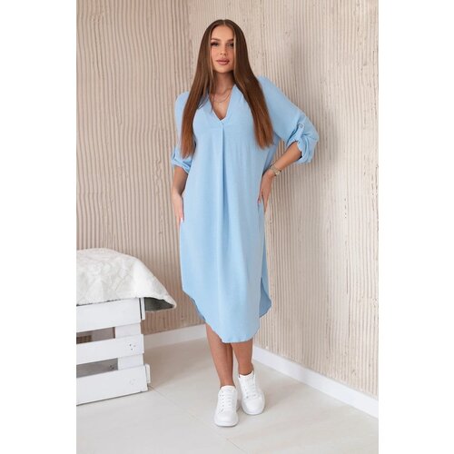 Kesi Blue V-neck dress Slike