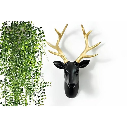 Aberto Design dekorativna figura CY0435, 36x18x40 cm, crno-zlatna boja Slike