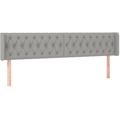 Maison Chic vzglavna omarica - nočna omarica - posteljna omarica z u&amp;scaron;esi svetlo sivo 203x16x78/88 cm blago, (21709036) Slike