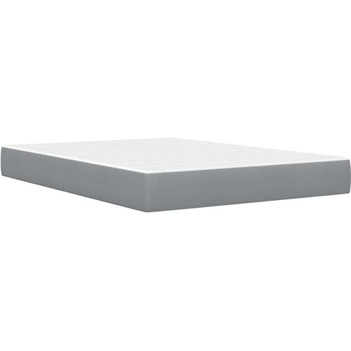  Okvir kreveta s madracem Svijetlo siva tkanina - Svjetlosiva 120 x 200 cm Slike