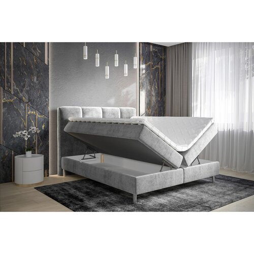 Esposa POSTELJA Z VZMETNICO 180 cm x 200 cm , tekstil svetlo siva Slike