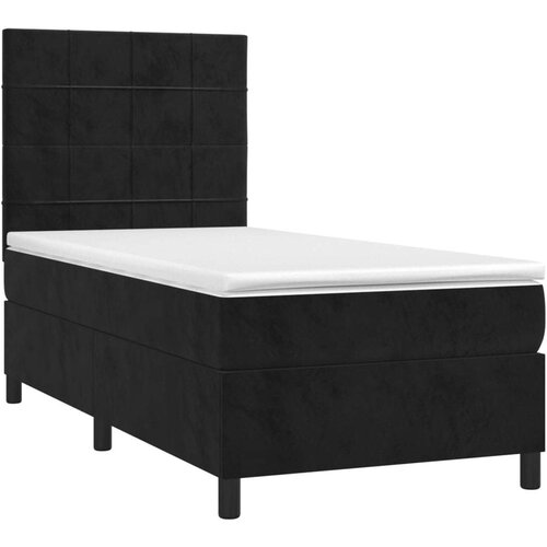  Box spring s madracem LED crni 90x190 cm bar&amp;scaron;un Slike