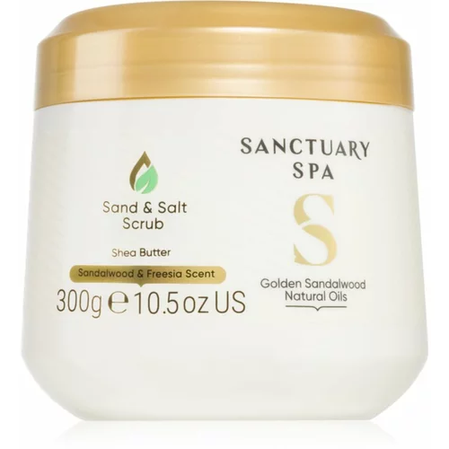 Sanctuary Spa Golden Sandalwood solni piling za telo 300 g