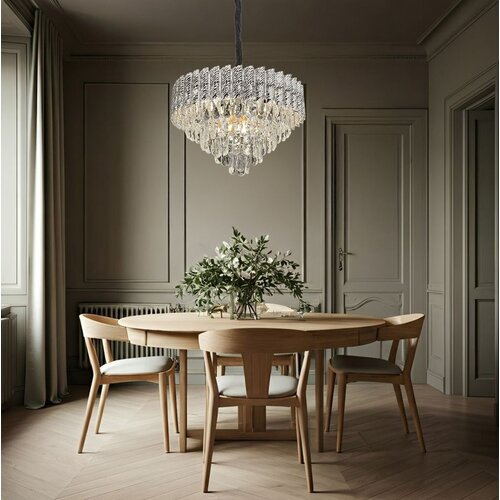 Toolight Visilica s kristalima G055-CP 50cm CHROME Slike