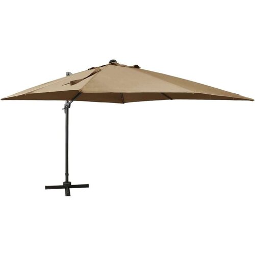  Vrtni senčnik z LED lučkami taupe 300 cm, (20610820) Cene