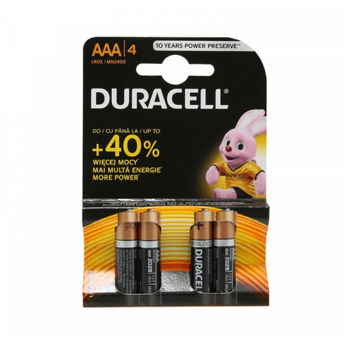 Duracell baterija alkalna 1.5V AAA LR3 blister 4/1 Cene