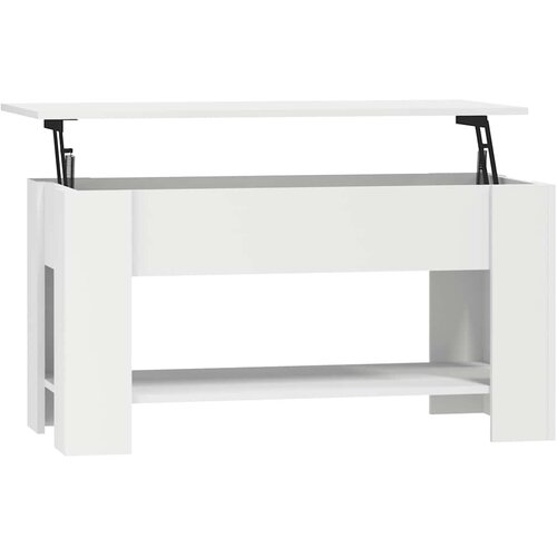  Stolić za kavu bijeli 101x49x52 cm od konstruiranog drva Slike