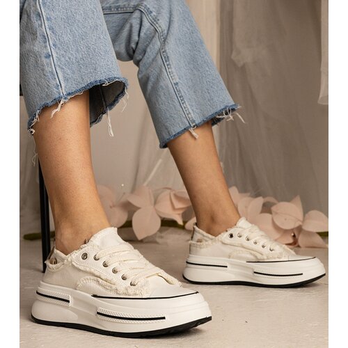 D/CEO UR/CEO White women's high-sole sneakers Kallara Cene