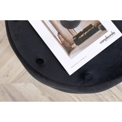 Venture Home puf Benjamin ⌀55 cm, crna Slike