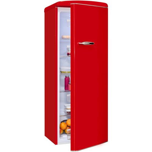 EXQUISIT Izjemni hladilnik v retro rdece RKS325-V-H-161E dizajnu barve 146,5 cm visok. Cene