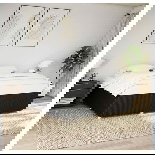 vidaXL Okvir za krevet bez madraca crni 200x200 cm od tkanine Cijene