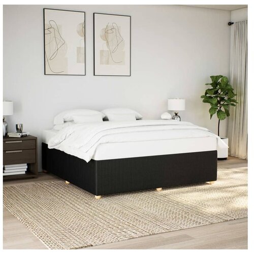 VidaXL Okvir za krevet bez madraca crni 200x200 cm od tkanine Slike