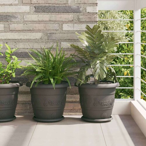  Lončki za rastline 6 pcs Črna &Oslash; 26 x 21.5 cm Plastika, (5000207849) Cene