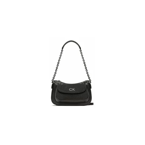 Calvin Klein Ročna torba Re-Lock Dbl Shoulder Bag Perf K60K610620 Črna