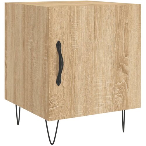 Maison Chic Nočna omarica - Nočna miza sonoma hrast 40x40x50 cm inženirski les, (21687473) Slike