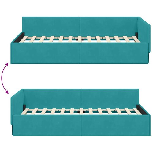  Kutni okvir kreveta Tirkizna 100 cm x 200 cm Bar&amp;scaron;un Slike